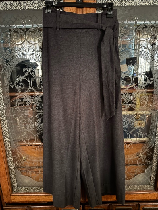 Frances Valentine Pants - Frances Valentine Black Wide-Leg High Waist Trousers Sz 4